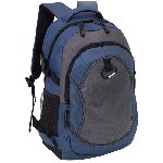 Rucksack HIGH-CLASS, blau-grau - Werbeartikel