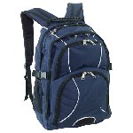 Rucksack HYPE, blau-schwarz - Werbeartikel