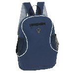 Rucksack TEC, schwarz-dunkelblau - Werbeartikel