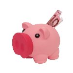 Sparschwein MONEY COLLECTOR, pink - Werbeartikel