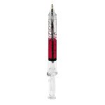 Transparenter Kugelschreiber INJECTION, rot - Werbeartikel