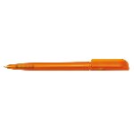 Halbtransparenter Drehkugelschreiber RETRO, transparent orange - Werbeartikel