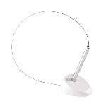 Stiftehalter COUNTER, wei�-silber - Werbeartikel