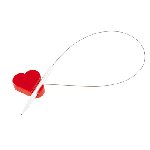Stiftehalter HEART BREAKER, rot-wei� - Werbeartikel