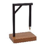 Stifthalter GIBBET, braun-schwarz - Werbeartikel