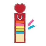 Lesezeichen CIRCULAR & ROMANCE, rot - Romance - Werbeartikel