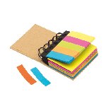 Mini-Ringbuch MULTI MEMO, braun - Werbeartikel