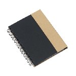 Notizbuch MAGNY, schwarz-natur - Werbeartikel