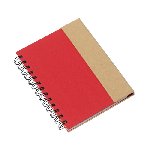 Notizbuch MAGNY, rot-natur - Werbeartikel