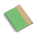 Notizbuch MAGNY, gr�n-natur - Werbeartikel