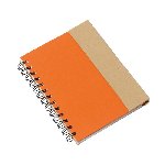 Notizbuch MAGNY, orange-natur - Werbeartikel