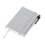 Notizbuch ATTENDANT WRITER, silber - Werbeartikel