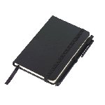 Notizbuch ATTENDANT WRITER, schwarz - Werbeartikel