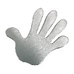 Memomagnet SHAKE HANDS, silber - Werbeartikel