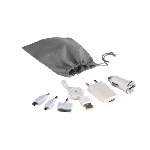 Ladeset SUPER CHARGE, wei� - Werbeartikel
