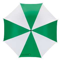 Taschenschirm REGULAR, gr�n-wei� - Werbeartikel
