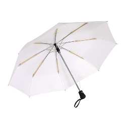 Windproof-Taschenschirm BORA, wei� - Werbeartikel