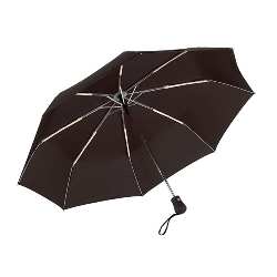 Windproof-Taschenschirm BORA, schwarz - Werbeartikel