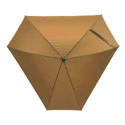 Fiberglas-Stockschirm TRIANGLE, khaki - Werbeartikel