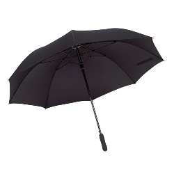 Automatischer Windproof-Golfschirm PASSAT, schwarz - Werbeartikel