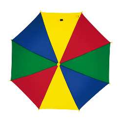 Kinderschirm LOLLIPOP, blau-gr�n-rot-gelb - Werbeartikel