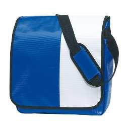 Umschlagtasche ACTION, blau-wei� - Werbeartikel
