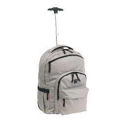 Trolley-Rucksack STYLO, grau-schwarz - Werbeartikel