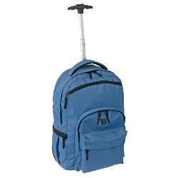 Trolley-Rucksack STYLO, blau-schwarz - Werbeartikel