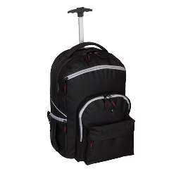 Trolley-Rucksack STYLO, schwarz-grau - Werbeartikel
