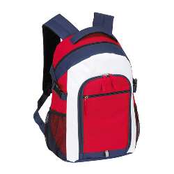 Rucksack MARINA, blau-rot-wei� - Werbeartikel