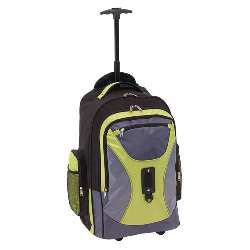Trolley-Rucksack COMFORTY, grau-gr�n - Werbeartikel
