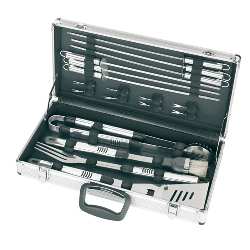 Barbecue-Set SUMMER SEASON, silber - Werbeartikel