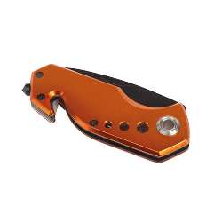 Notfallmesser DISTRESS, orange-schwarz - Werbeartikel