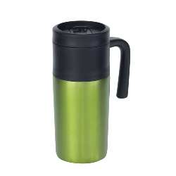 Isolierbecher GRAB AND GO, schwarz-gr�n - Werbeartikel