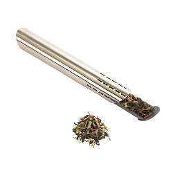 Teestab GREAT PLEASURE, silber-grau - Werbeartikel