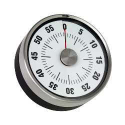 Edelstahl-K�chentimer FINISH, silber-schwarz - Werbeartikel