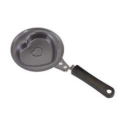 Bratpfanne HEART PAN, schwarz - Werbeartikel