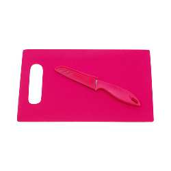 Schneidebrett SUNNY, pink - Werbeartikel