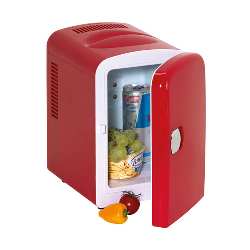 Mini-K�hl- / W�rmeschrank HOT AND COOL, rot - Werbeartikel