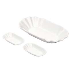 Pommesschalen-Set CHIPS & DIPS, wei� - Werbeartikel