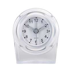 Reisewecker MORNING HOUR, transparent - Werbeartikel
