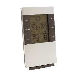 Wetterstation SUNNY TIMES, silber-grau - Werbeartikel