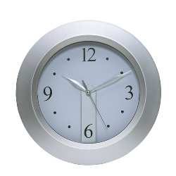 Wanduhr MERKUR, silber - Werbeartikel