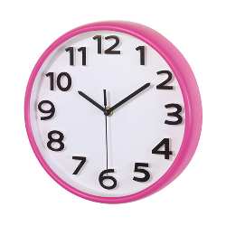 Wanduhr HALLEY, magenta - Werbeartikel
