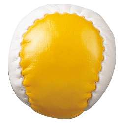 Anti-Stress-Ball JUGGLE, gelb-wei� - Werbeartikel
