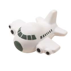 Anti-Stress-Flugzeug TAKE OFF, wei�-grau - Werbeartikel