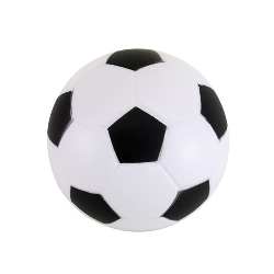 Anti-Stress-Fu�ball KICK OFF, schwarz-wei� - Werbeartikel