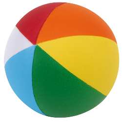 Anti-Stress-Ball COLOUR UP, wei�-blau-hellblau-rot-gelb - Werbeartikel
