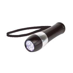 Taschenlampe DARK NIGHT, schwarz-silber - Werbeartikel