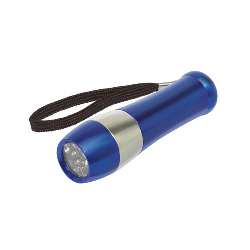 Taschenlampe DARK NIGHT, blau-silber - Werbeartikel